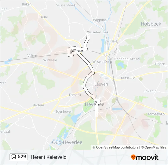 529 Bus Line Map