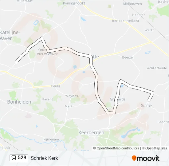 529 Bus Line Map