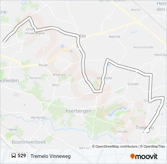 529 Bus Line Map