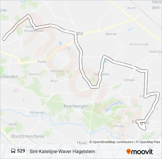 529 Bus Line Map