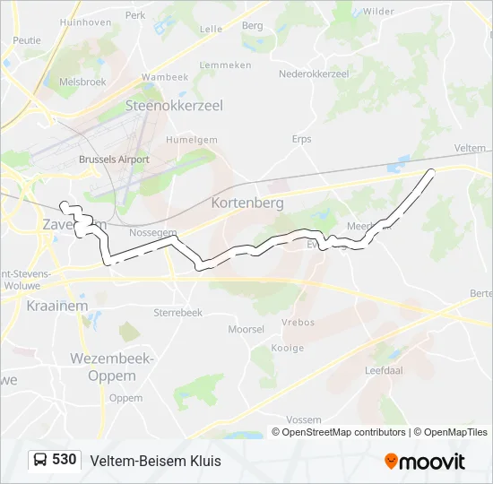 530 Bus Line Map