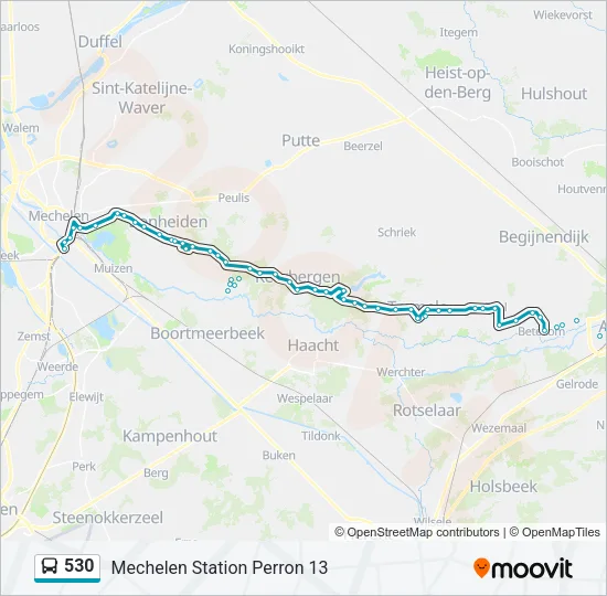 530 Bus Line Map