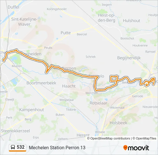 532 Bus Line Map
