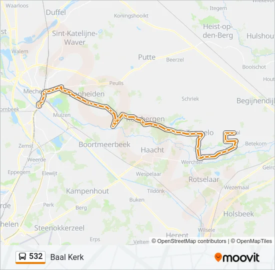 532 Bus Line Map
