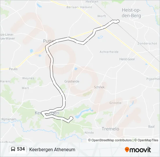 534 Bus Line Map