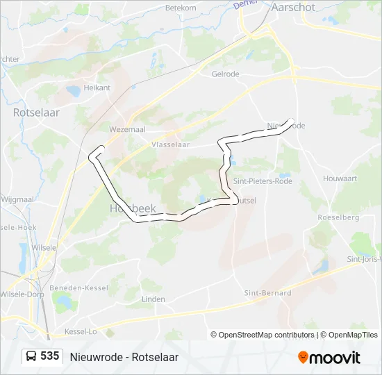 535 Bus Line Map