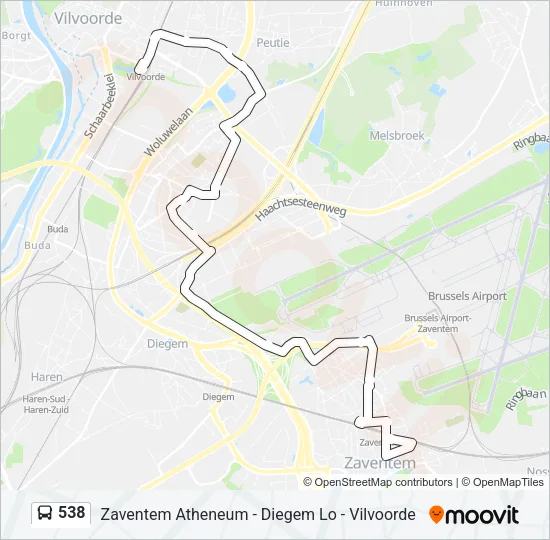 538 Bus Line Map