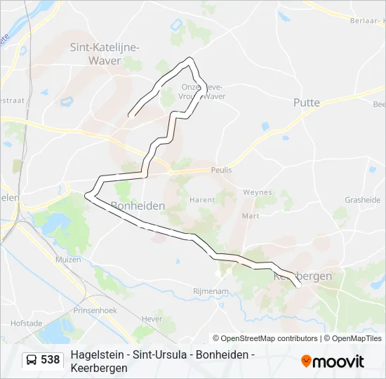 538 Bus Line Map