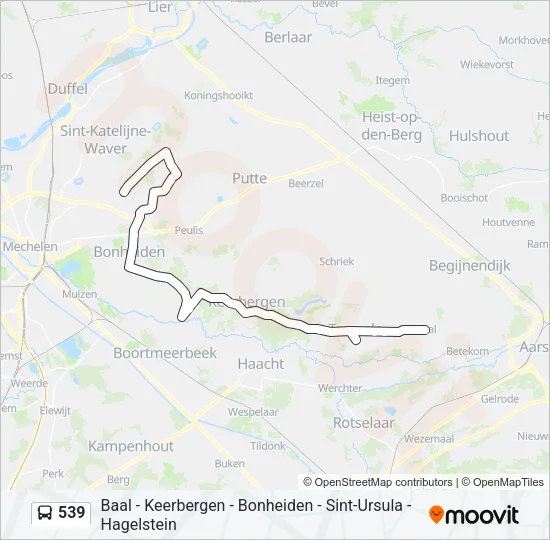539 Bus Line Map