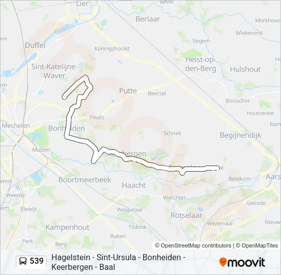 539 Bus Line Map