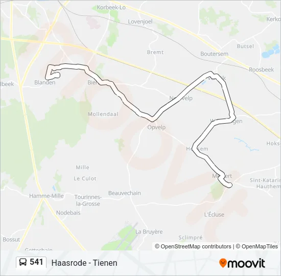 541 Bus Line Map