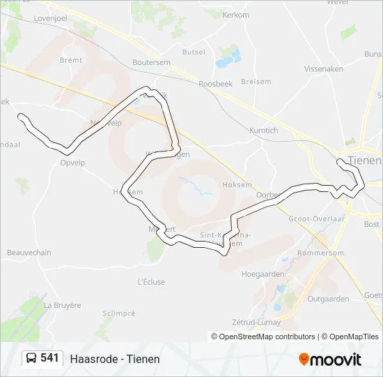 541 Bus Line Map