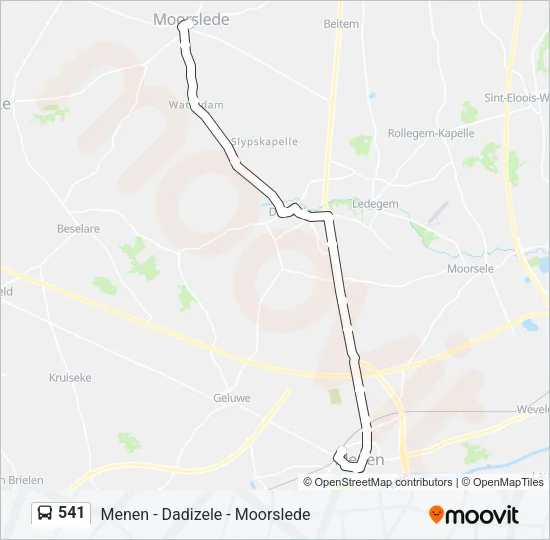 541 Bus Line Map