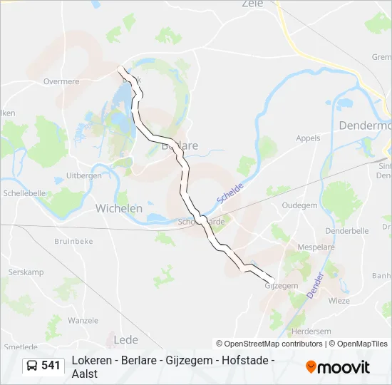 541 Bus Line Map