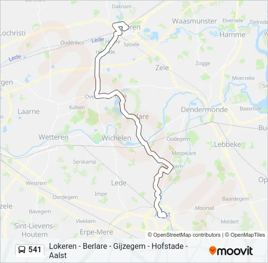 541 Bus Line Map