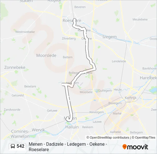 542 Bus Line Map