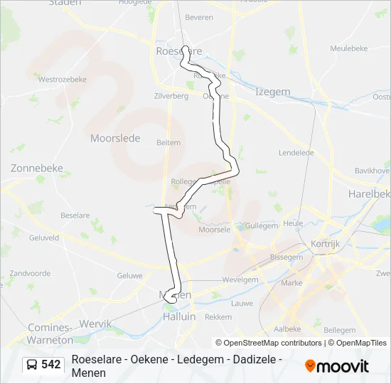 542 Bus Line Map