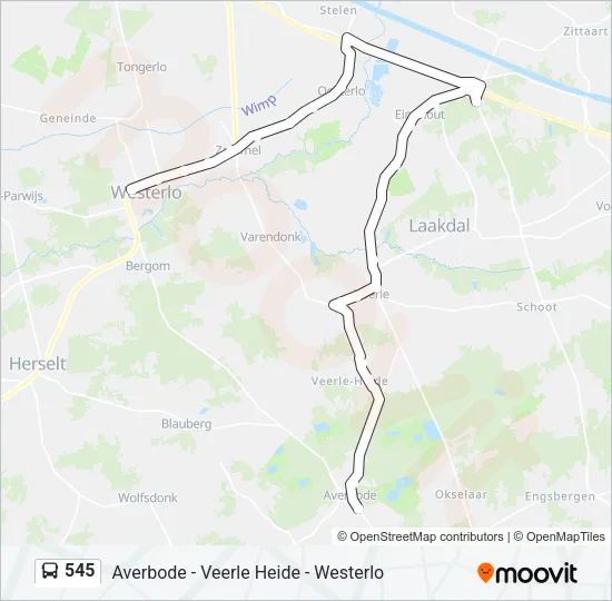 545 Bus Line Map