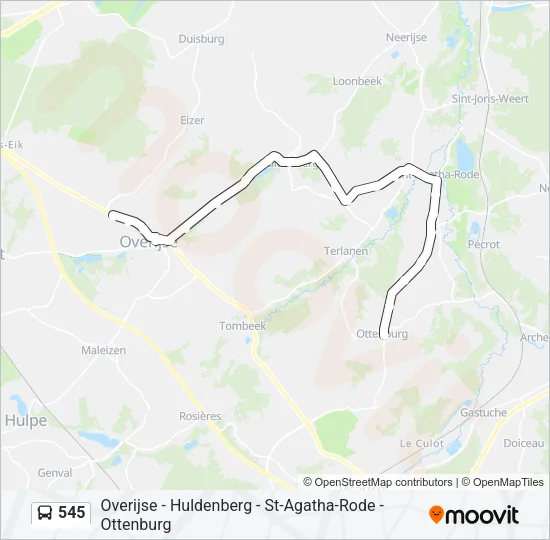 545 Bus Line Map