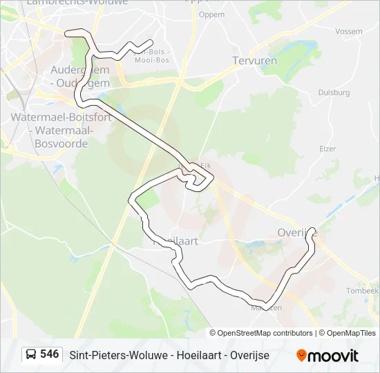 546 Bus Line Map
