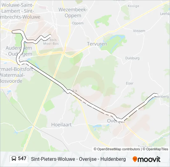 547 Bus Line Map