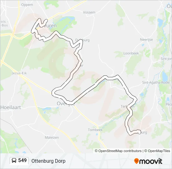 549 Bus Line Map