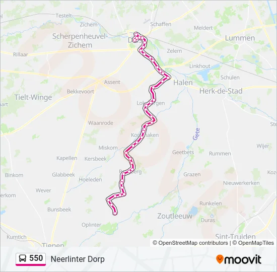 550 Bus Line Map