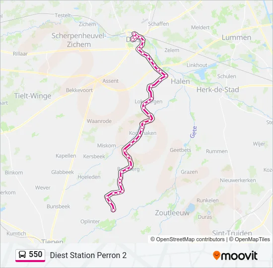 550 Bus Line Map