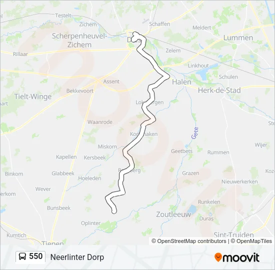 550 Bus Line Map