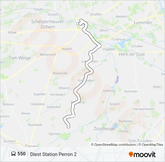 550 Bus Line Map