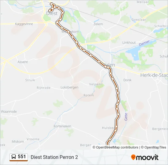 551 Bus Line Map