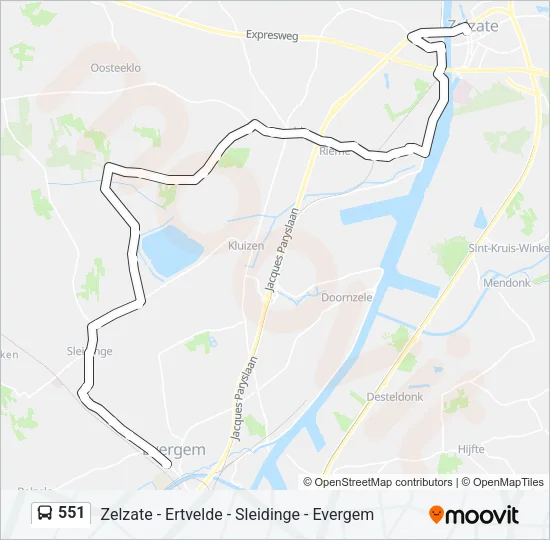 551 Bus Line Map