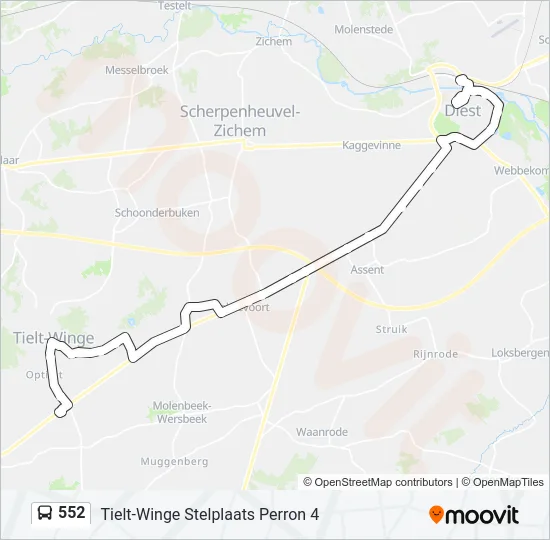 552 Bus Line Map