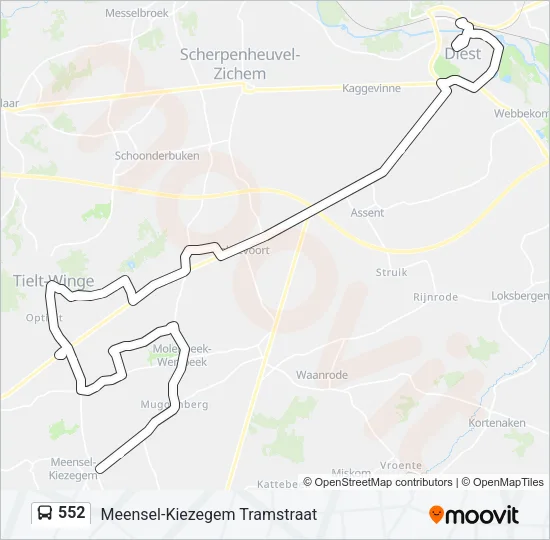 552 Bus Line Map