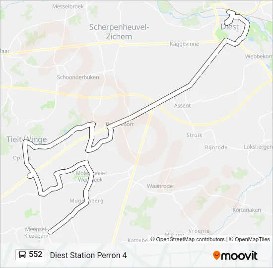 552 Bus Line Map