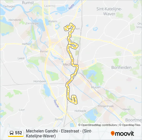 552 Bus Line Map