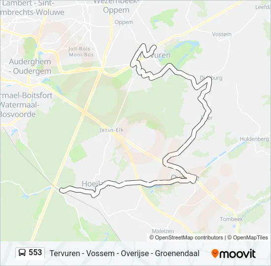 553 Bus Line Map