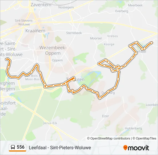 556 Bus Line Map