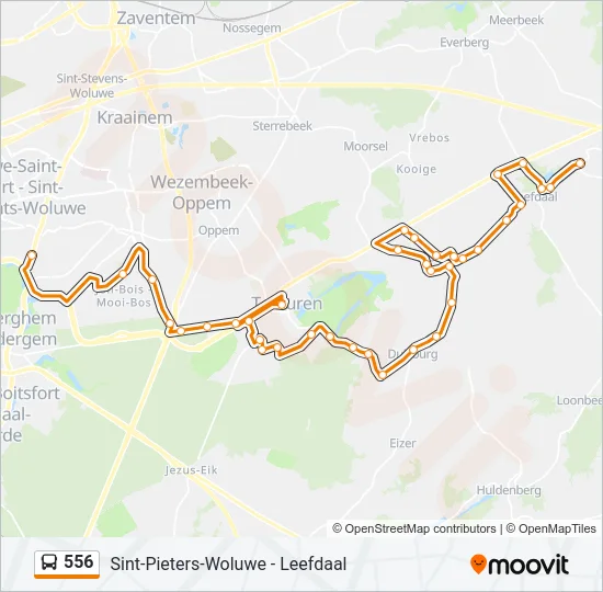 556 Bus Line Map