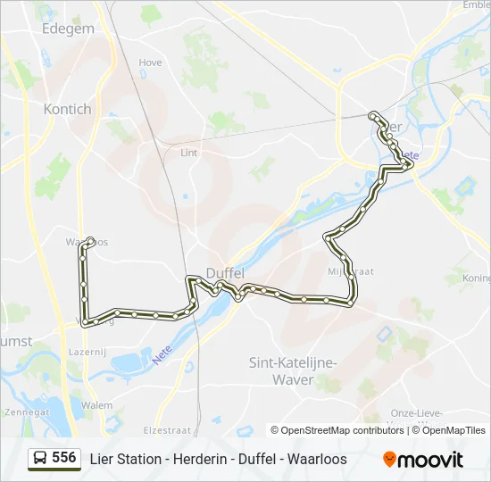 556 Bus Line Map