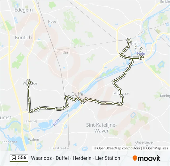 556 Bus Line Map