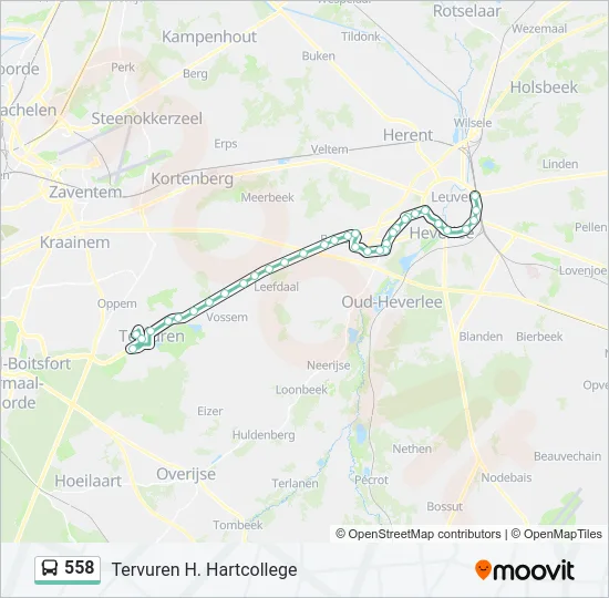 558 Bus Line Map