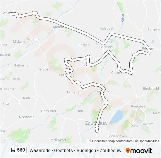 560 Bus Line Map