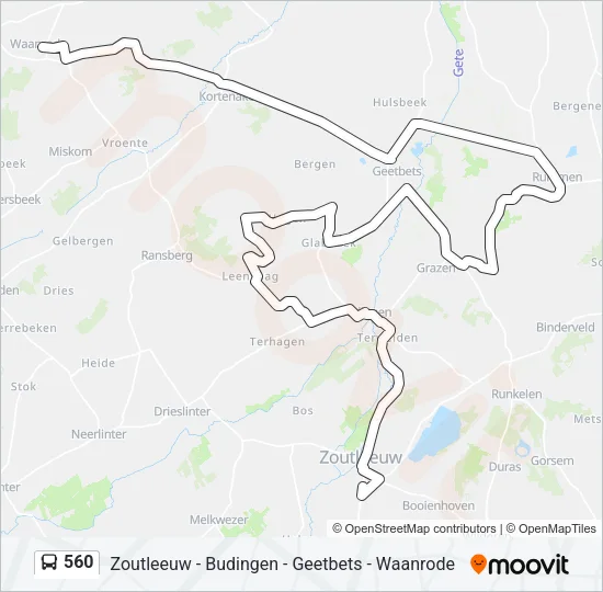 560 Bus Line Map