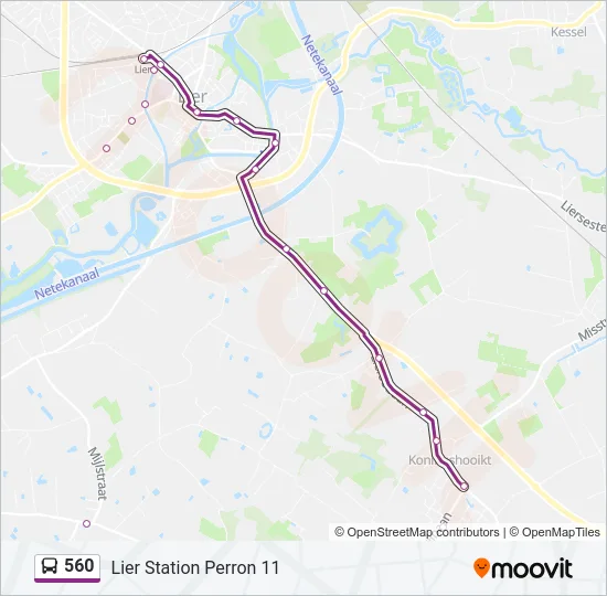 560 Bus Line Map