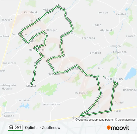 561 Bus Line Map