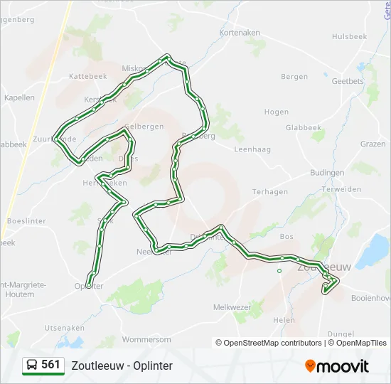 561 Bus Line Map
