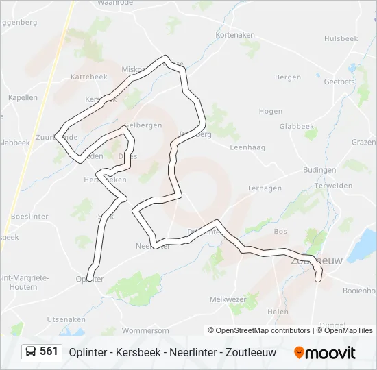 561 Bus Line Map