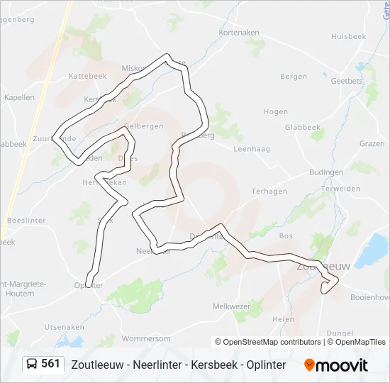 561 Bus Line Map