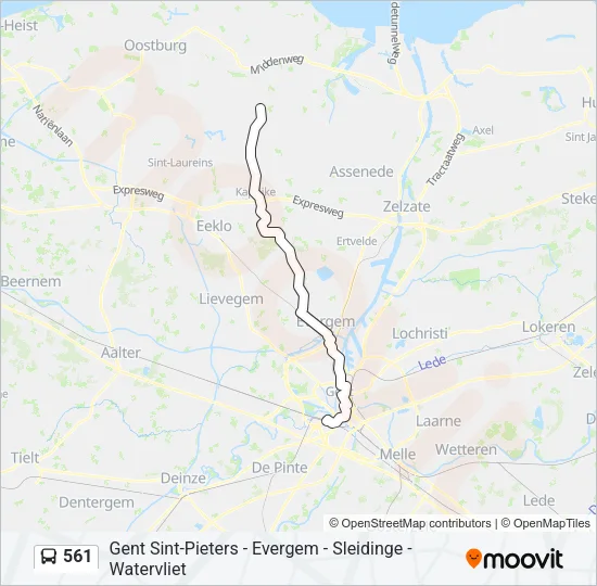 561 Bus Line Map